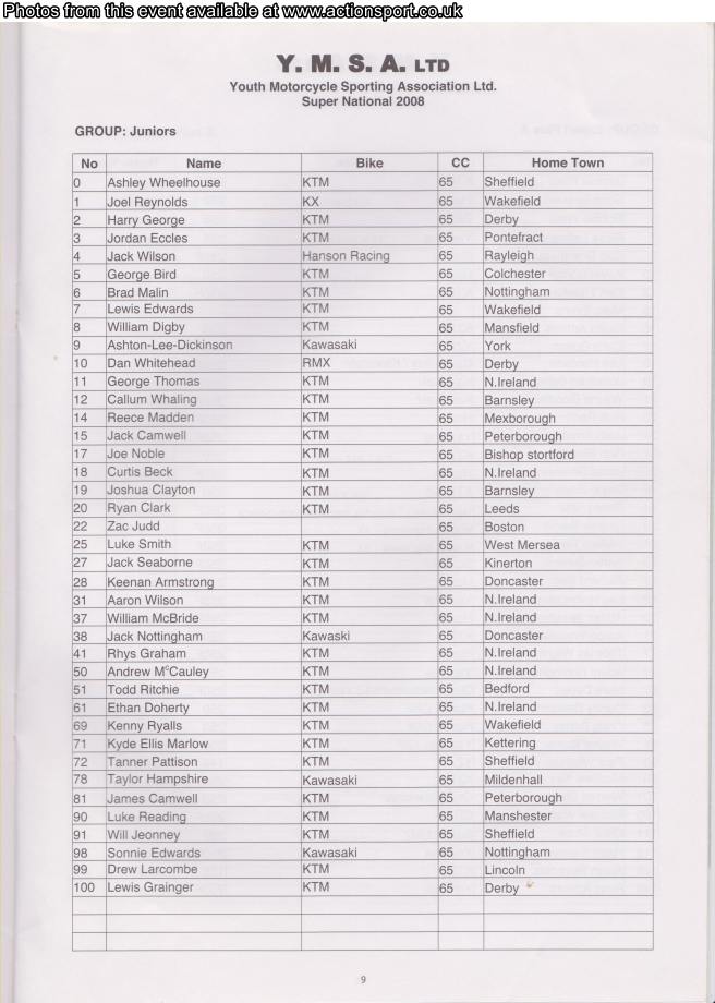 Event programme page